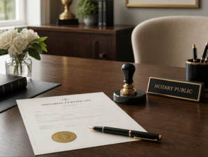 What is Notarization role of a notary public